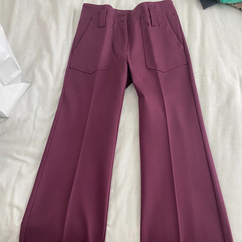 Anthropologie Maeve The Naomi Ponte Wide-Leg Flare Pants